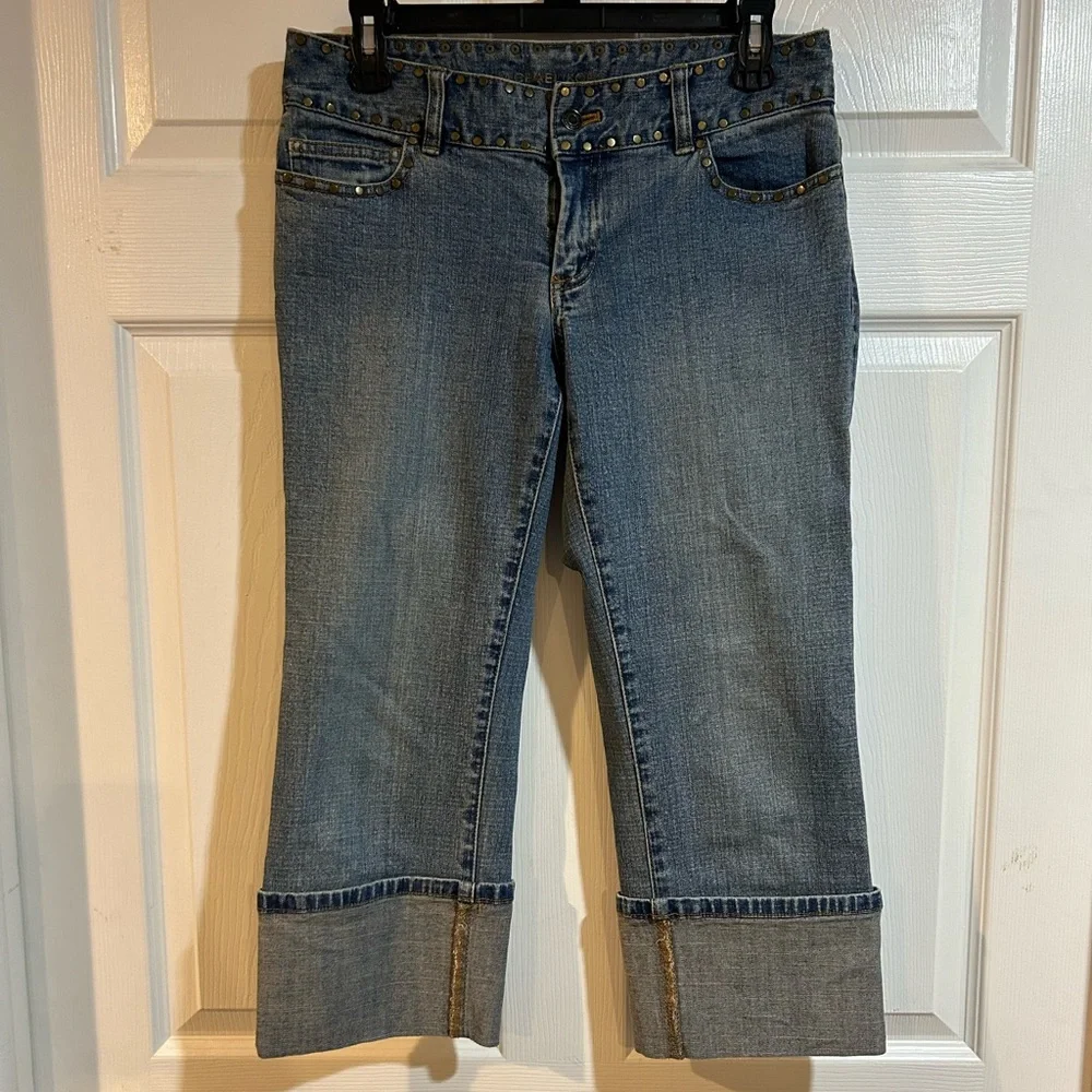 Michael Kors Studded Cropped Capri Jeans